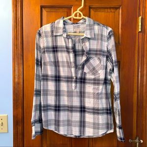 Merona Half Button Plaid Shirt